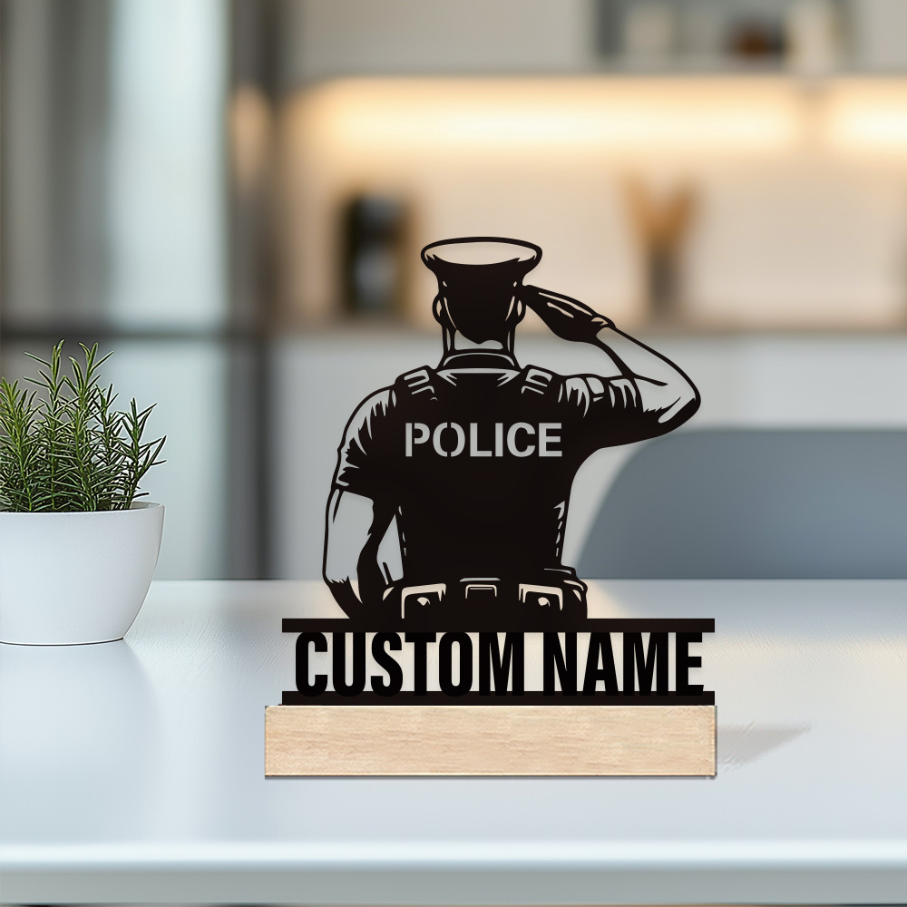 Personalized Metal Police Badg - Desk Name Plate review and price