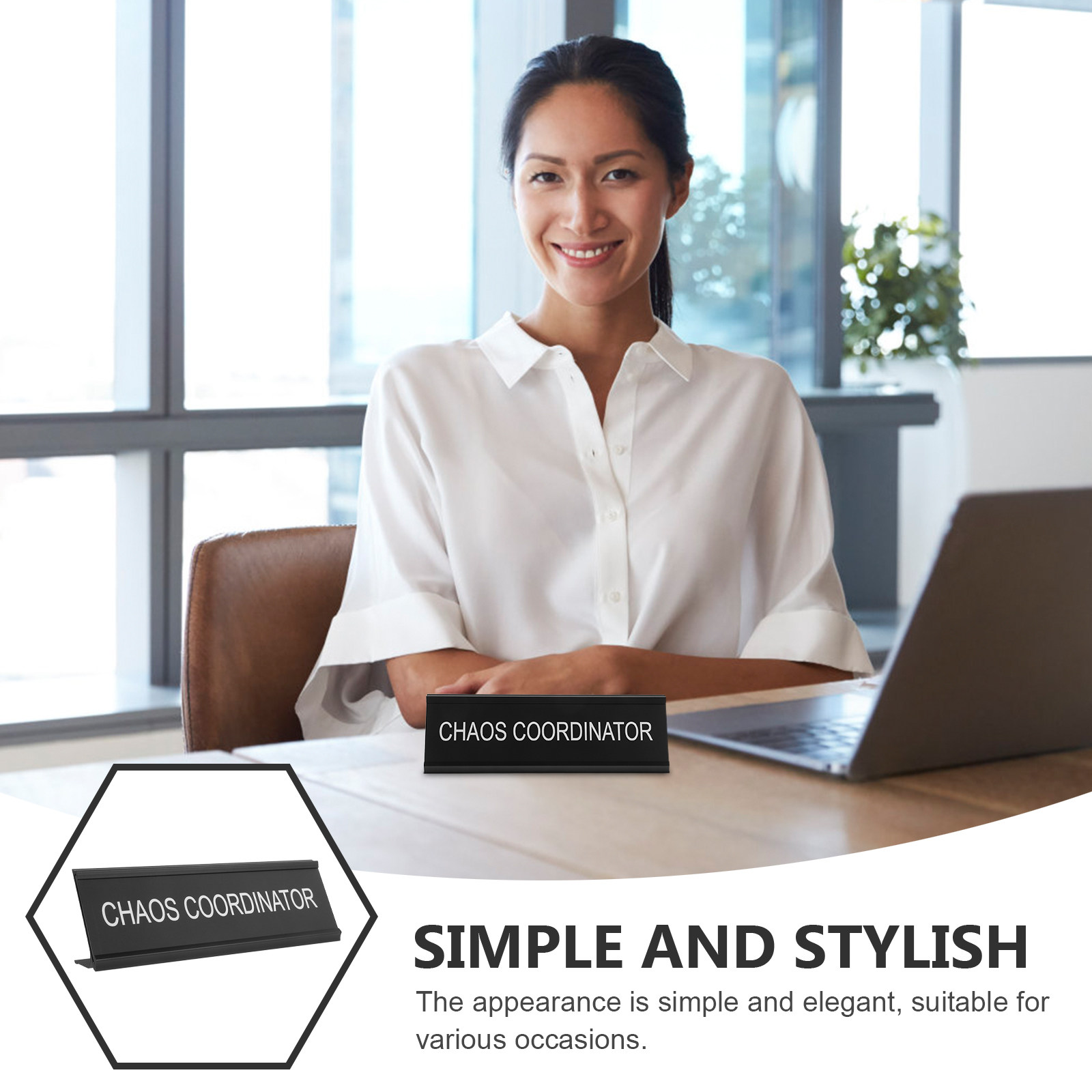 L-Shaped Aluminum Alloy Desk P - Desk Name Plate review and price